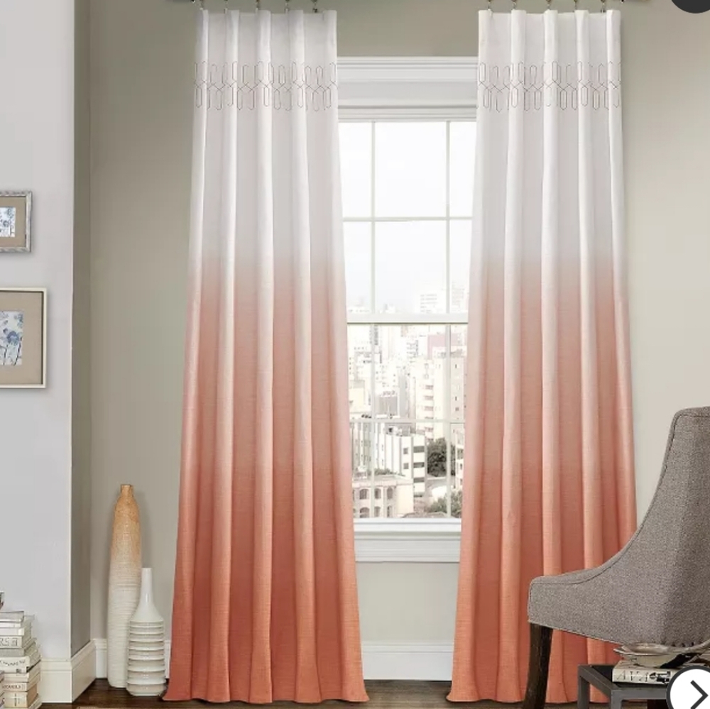 Arashi Ombre Embroidery Light Filtering Curtain